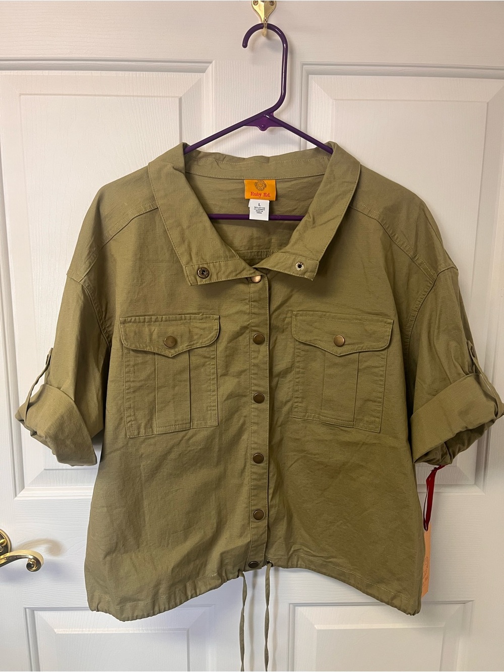 Ruby Rd. Bayleaf Green Size L Tag